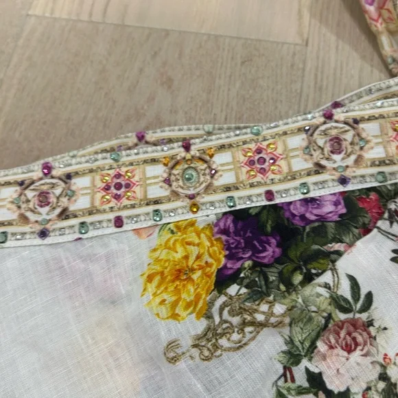 NWT, Camilla White and Pink Floral Mini Skirt - Picture 5 of 7